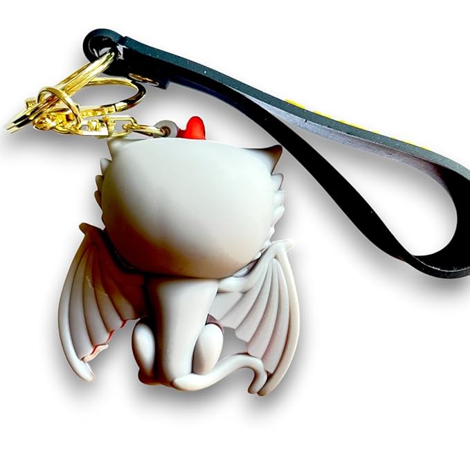 Cute Dragon Silicone Keychain for Bike & Car Keys | Soft Rubber Cartoon Dragon Key Ring | Premium Silicone Keychain for Men Women & Kids