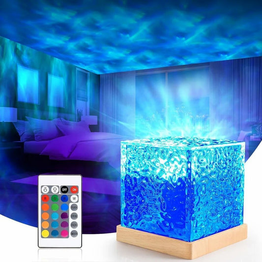 Plastic Water Wave Effect LED Night Light Table Lamp