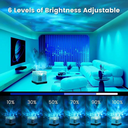 Plastic Water Wave Effect LED Night Light Table Lamp