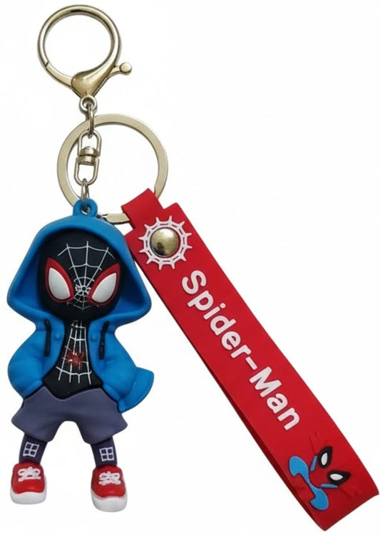 Ashiana Spider-Man Keychain Keyring with Strap for Bike Car Bag Key Chain