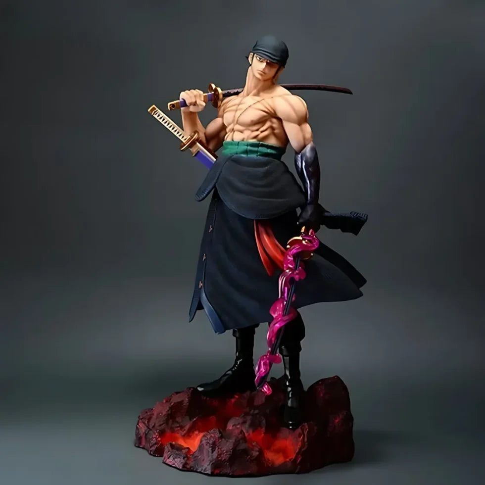 Ashiana Roronoa Zoro Action Figure 50 cm One Piece Anime Resin Collectible Statue for Home Office Desk Shelf Display |Zoro Action Figure with 4 Head