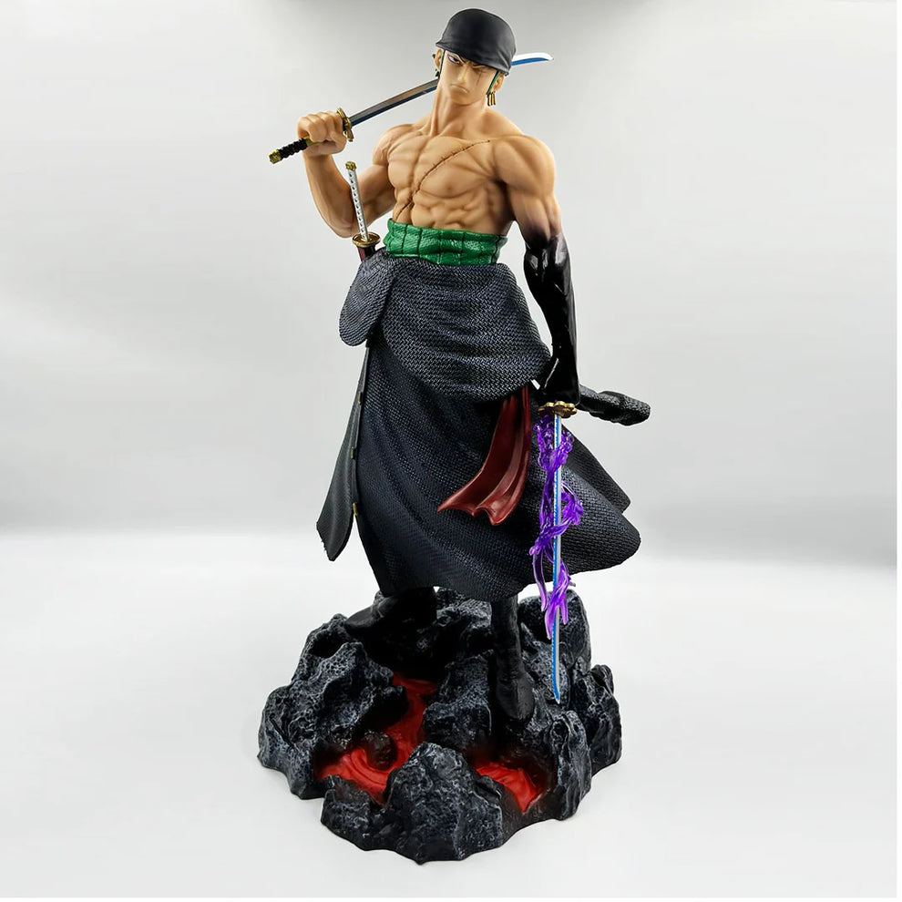Ashiana Roronoa Zoro Action Figure 50 cm One Piece Anime Resin Collectible Statue for Home Office Desk Shelf Display |Zoro Action Figure with 4 Head