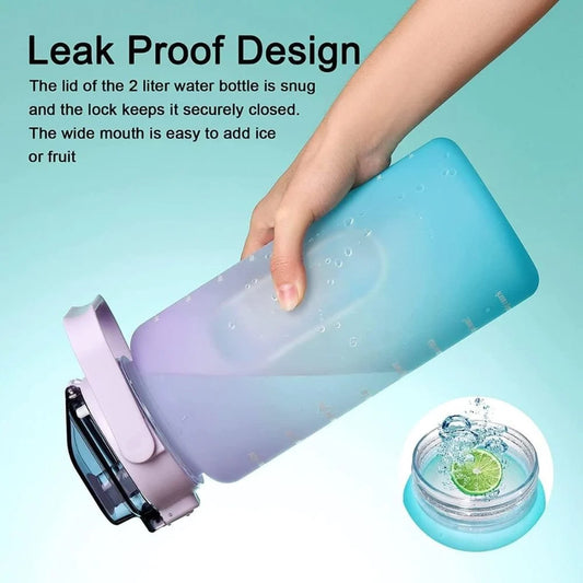 3 In 1 Rainbow Water Bottle Set